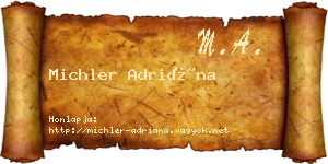 Michler Adriána névjegykártya
